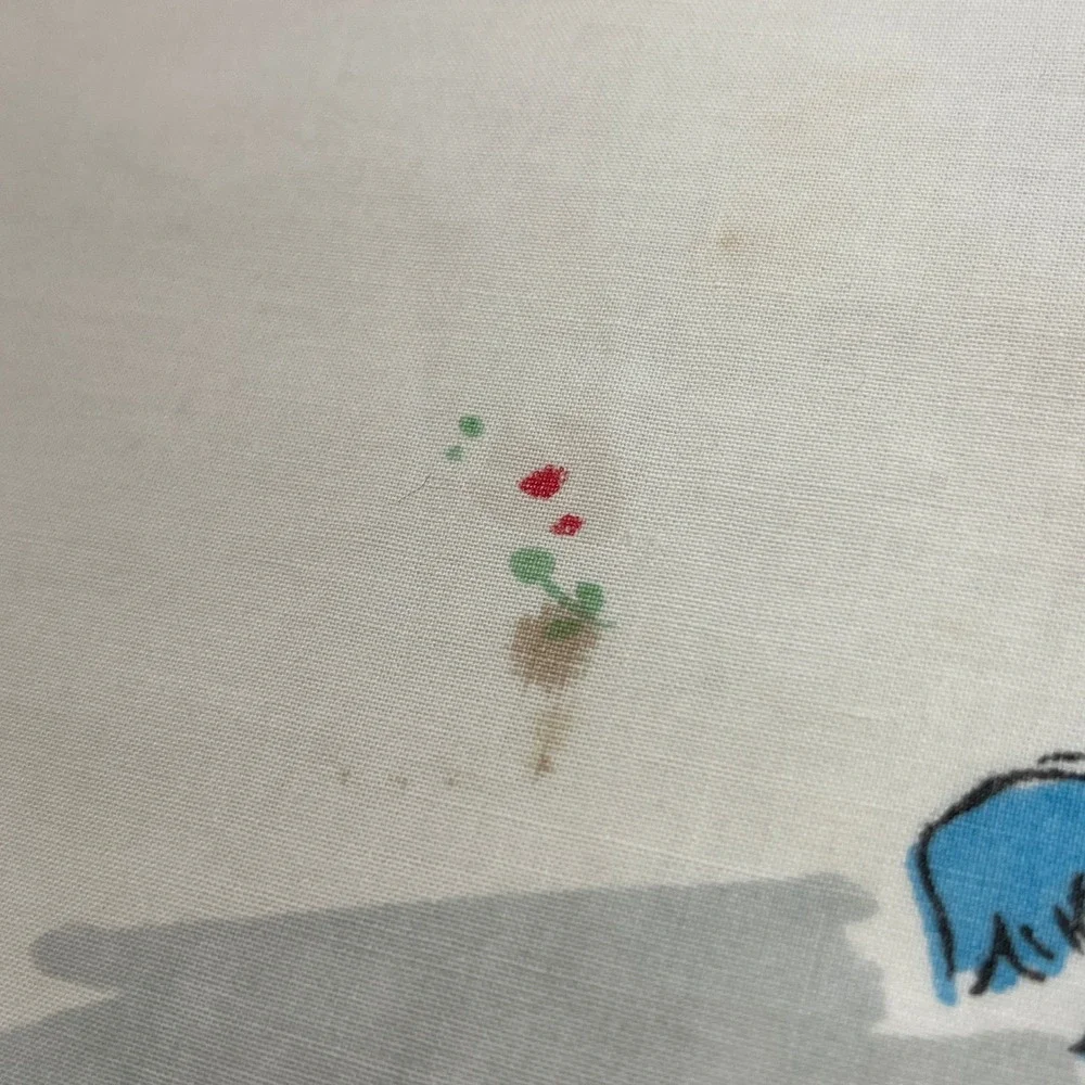 Vintage 1968 Raggedy Ann Andy Twin Flat Sheet White Cotton Blend Cottagecore